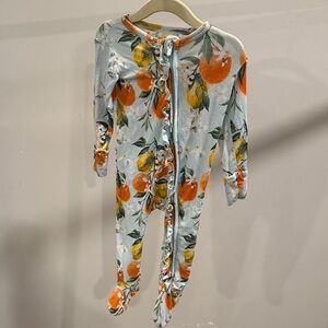 Posh Peanut orange and lemonMulticolor Baby Onesie